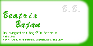 beatrix bajan business card